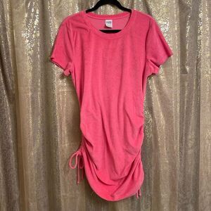 PINK Victorias Secret Hot Pink Terry Ruched Side Tie Dress XL